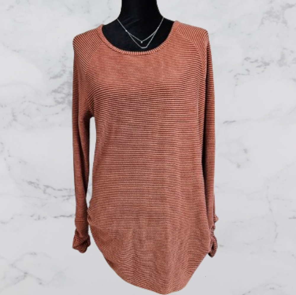 Vanilla Bay women's large rust orange long sleeve tunic - Picture 1 of 8